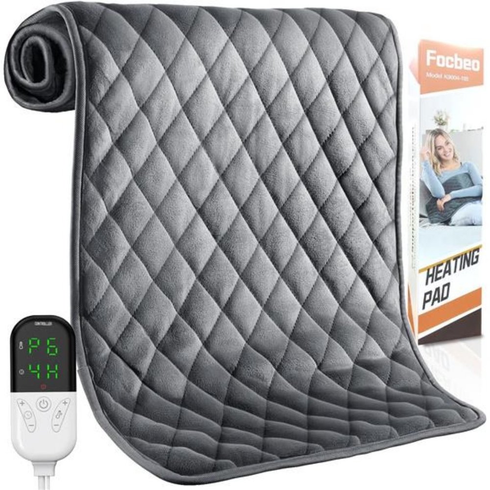 17''x33'' Extra Large Electric Heating Pad 6 Heat Settings with Auto Shut Off